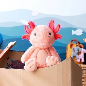 Scentsy Pink Axolotl Plush Toy - Soft Coral Pink Stuffed Animal